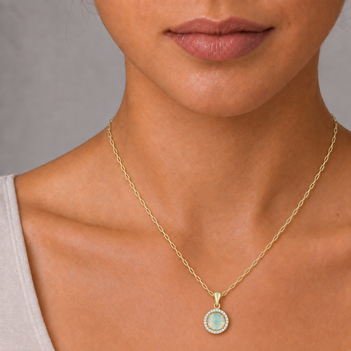 N1253 - 14K Gold Round Pendant