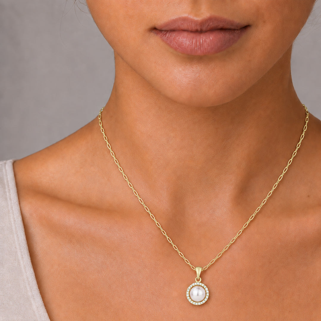 N1253 - 14K Gold Round Pendant