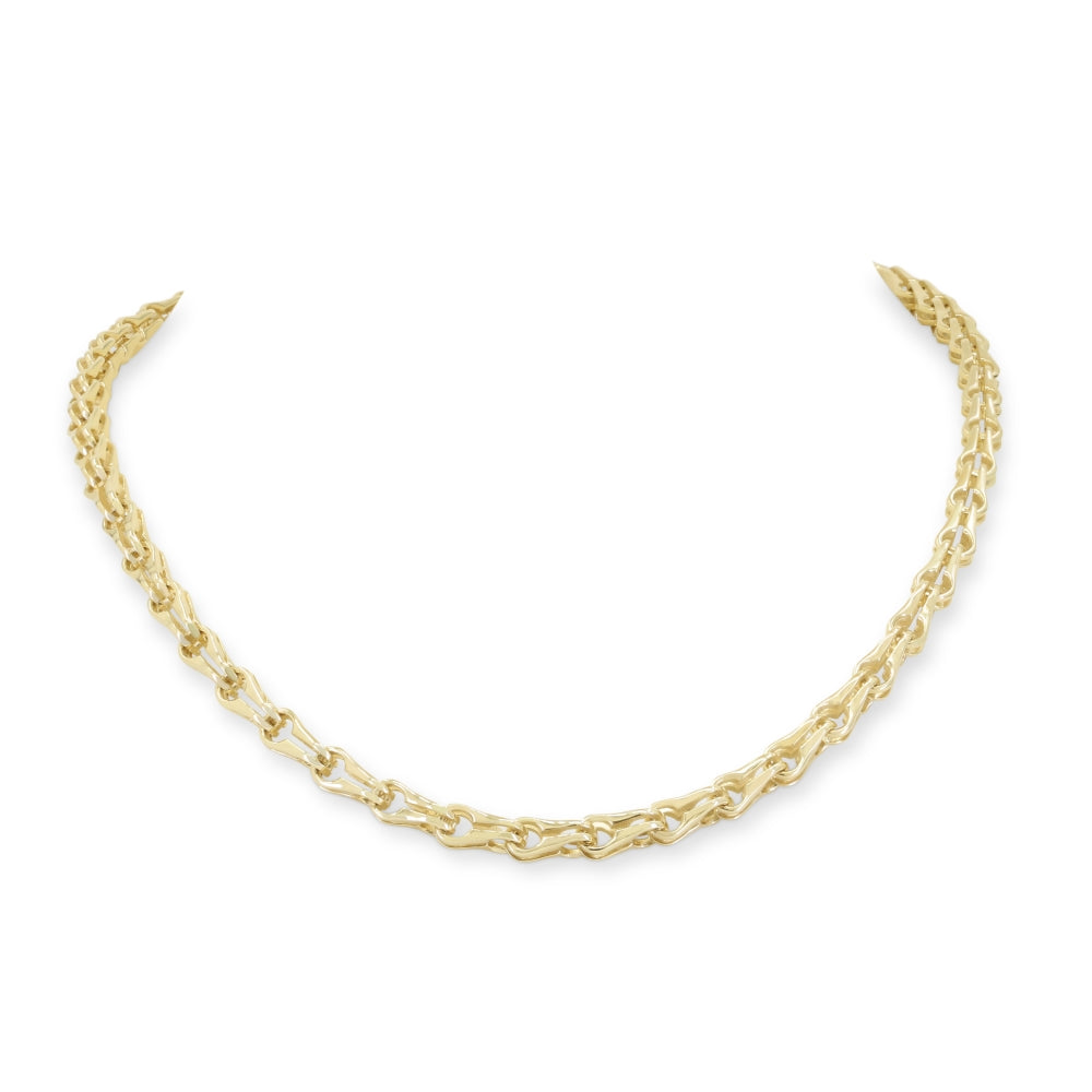 Beautiful Hand Crafted 14K Yellow Gold   And Diamond Milano Collection Necklace