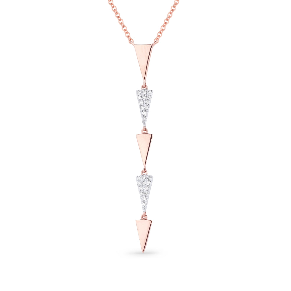 Madison L 14K Two Tone Gold Diamond Honeycomb Necklace - style N1320WP