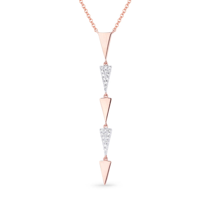 Madison L 14K Two Tone Gold Diamond Honeycomb Necklace - style N1320WP