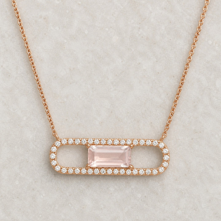 N1327 - 14K Gold Paperclip Necklace