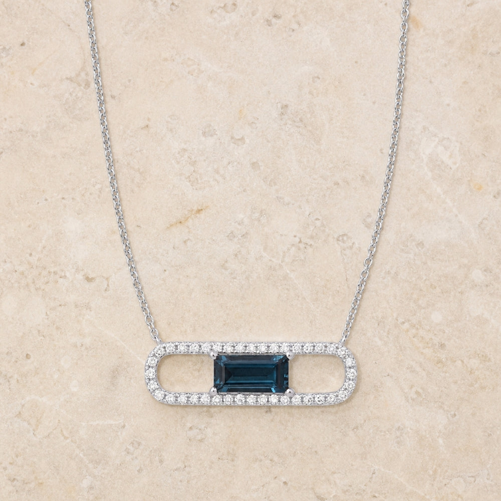 N1327 - 14K Gold Paperclip Necklace