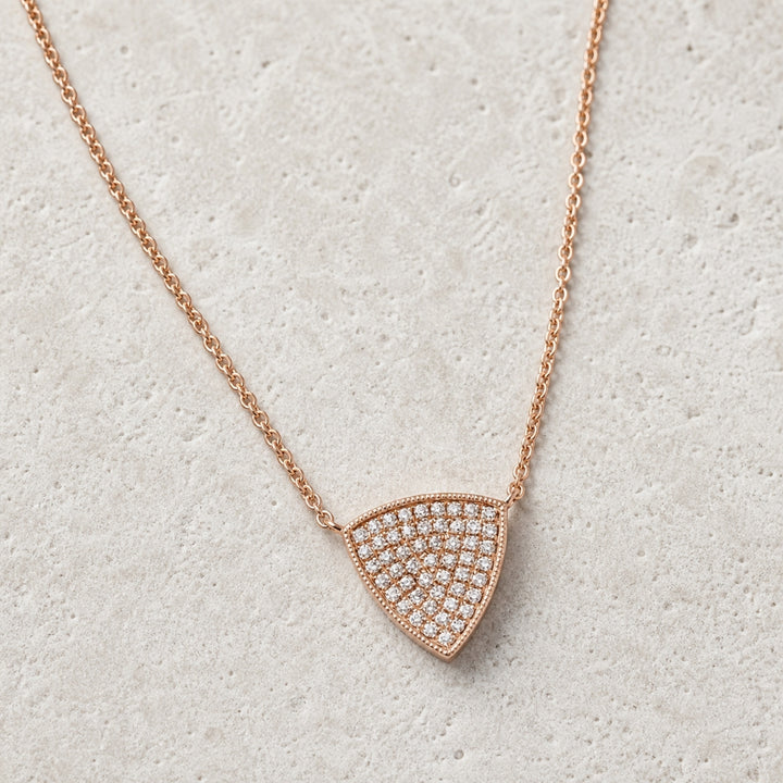 N1391 - 14K Gold Diamond Chevron Necklace