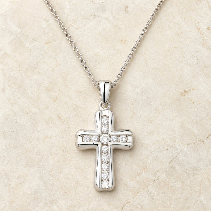 N1401 - 14K Gold Diamond Crucifix Cross Pendant