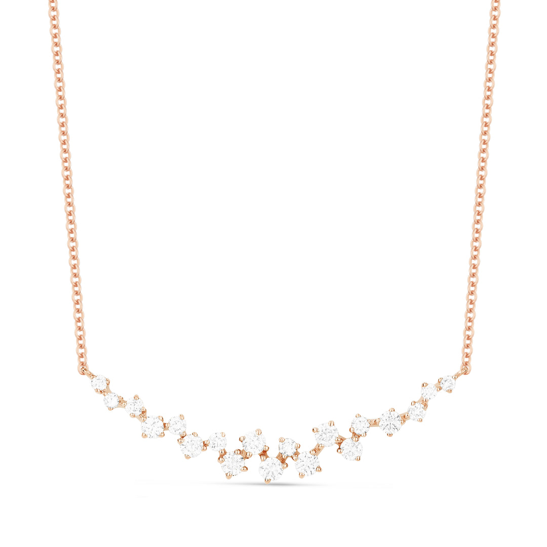 Madison L 14K Rose Gold Diamond Bar Necklace - style N1419P