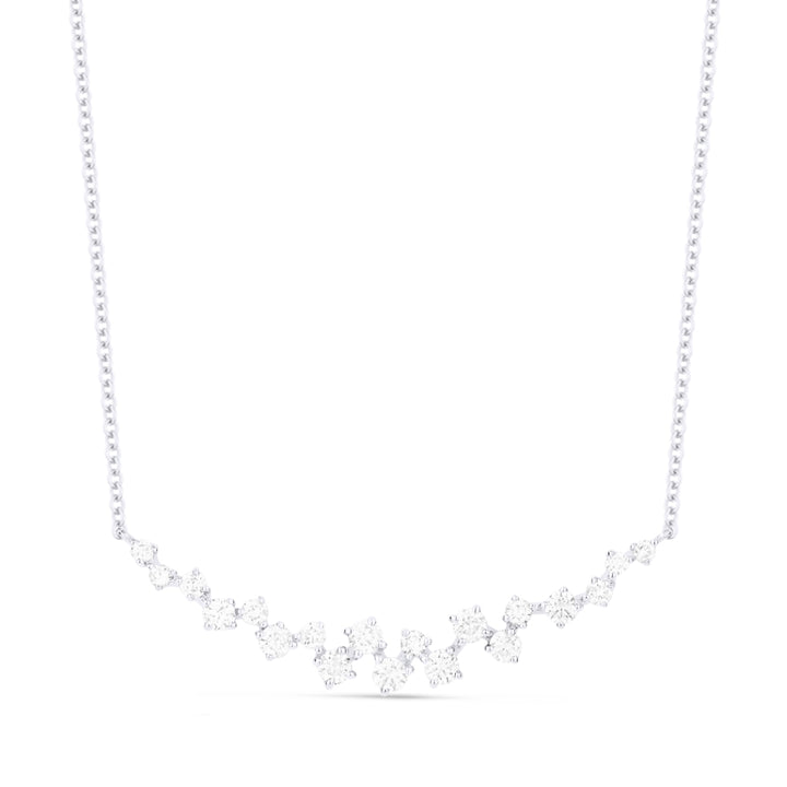 Madison L 14K White Gold Diamond Bar Necklace - style N1419W