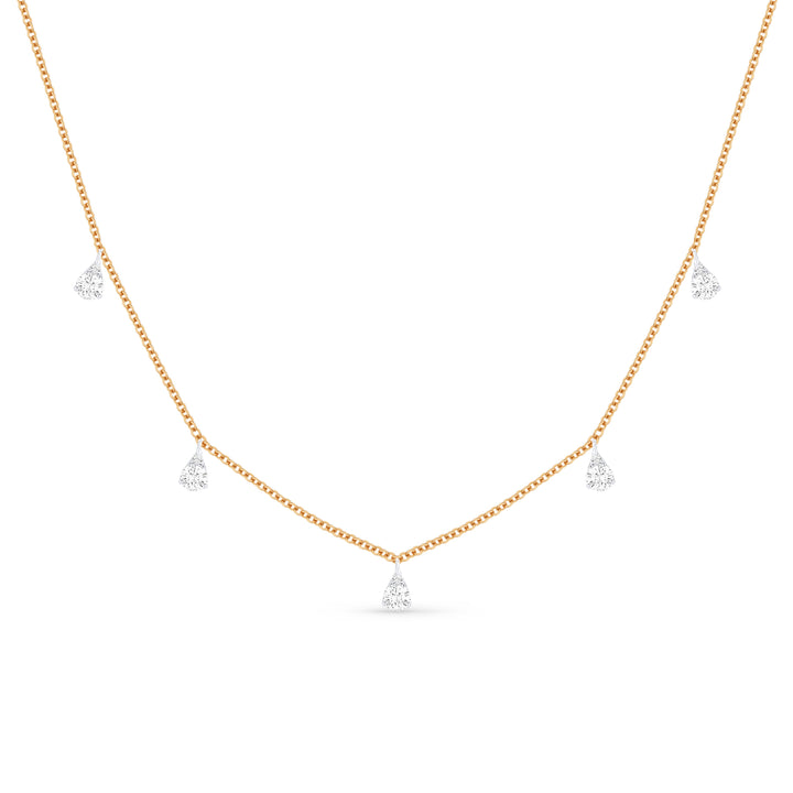 Beautiful Hand Crafted 14K Two Tone Gold White Diamond Milano Collection Necklace