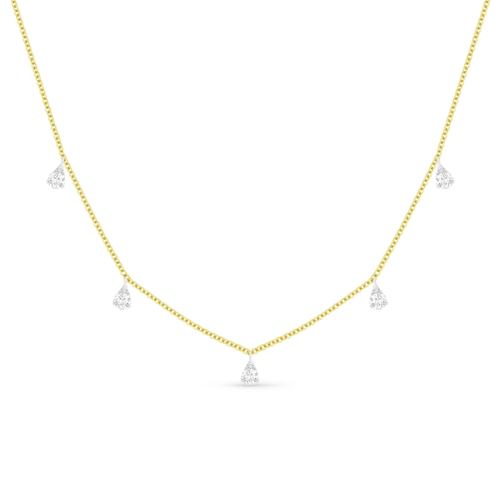 Beautiful Hand Crafted 14K Two Tone Gold White Diamond Milano Collection Necklace