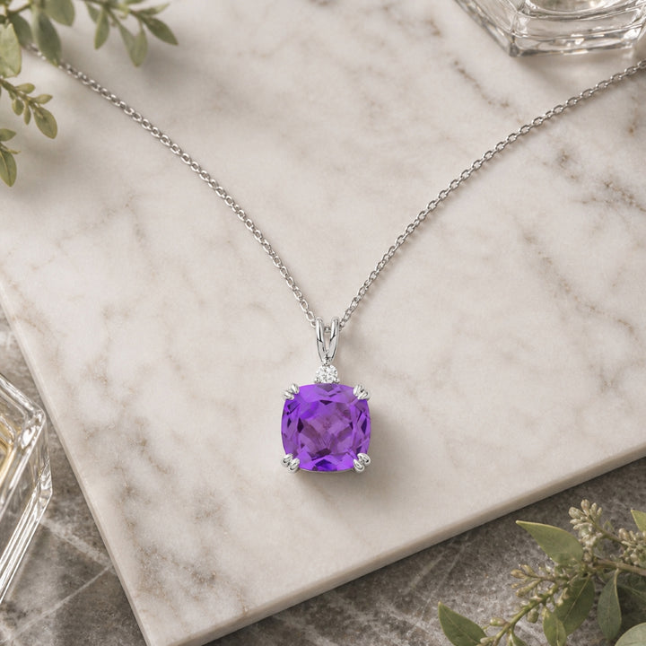 N1464 - 14K Gold Cushion Pendant