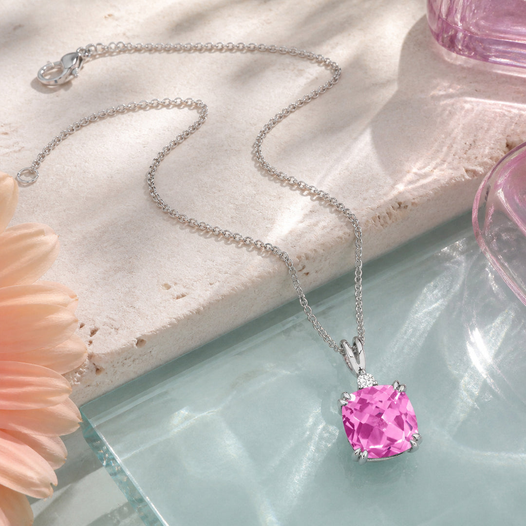 N1464 - 14K Gold Cushion Pendant