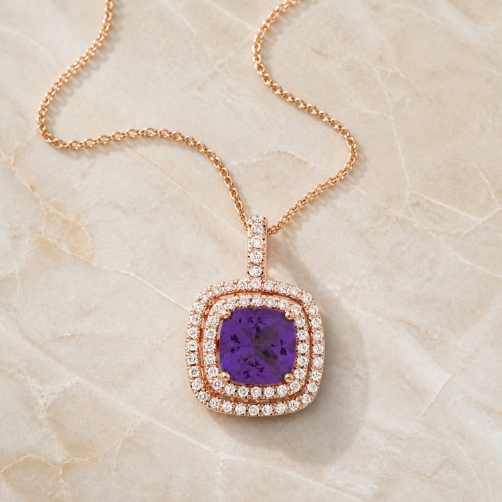 N1499 - 14K Gold Cushion Pendant