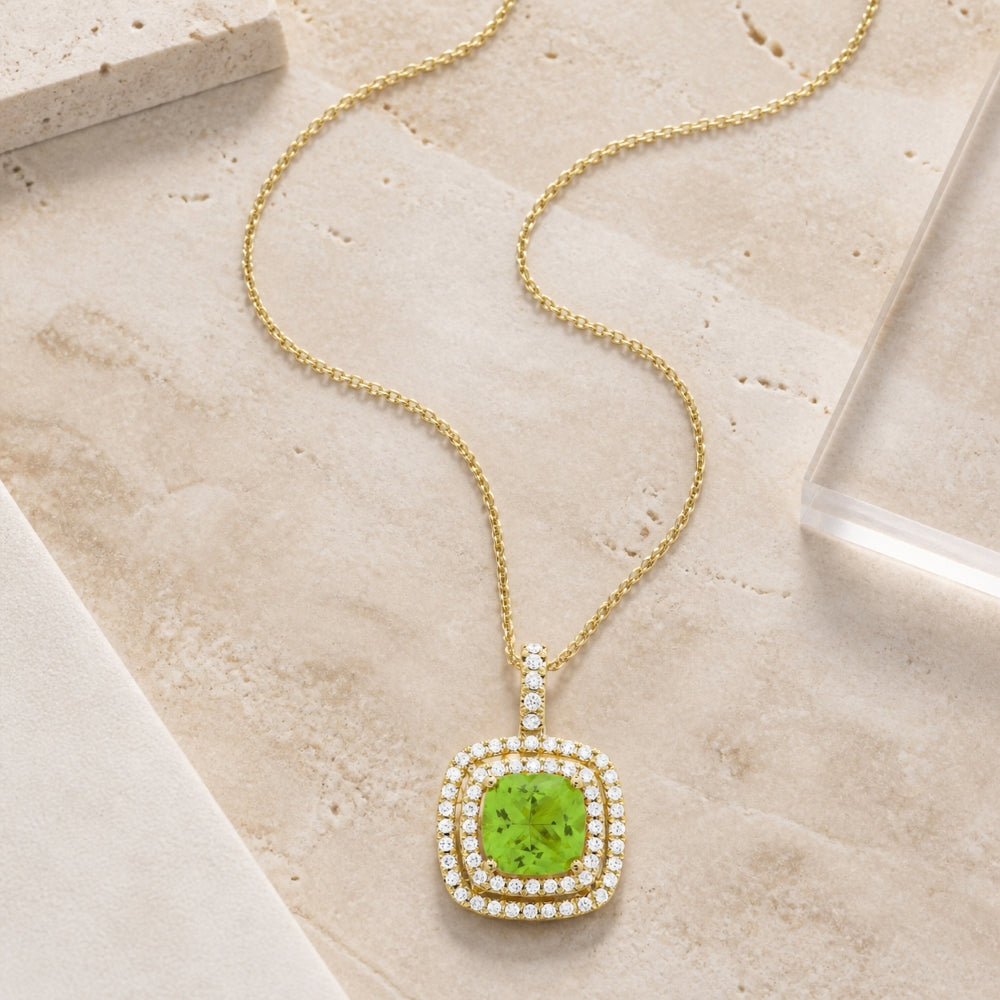 N1499 - 14K Gold Cushion Pendant