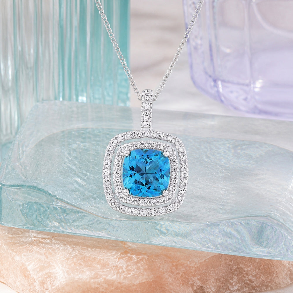 N1499 - 14K Gold Cushion Pendant
