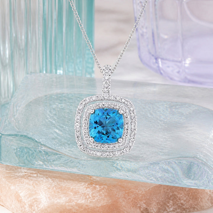 N1499 - 14K Gold Cushion Pendant