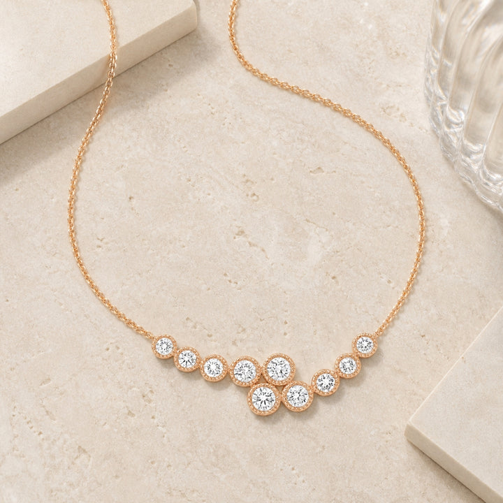 N1500 - 14K Gold Diamond Bar Necklace