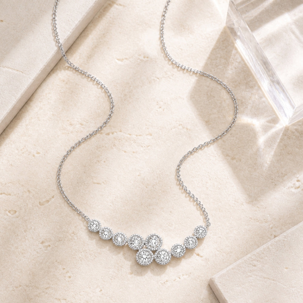 N1500 - 14K Gold Diamond Bar Necklace