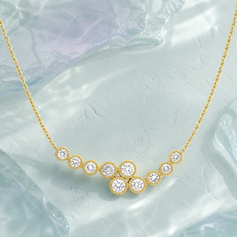 N1500 - 14K Gold Diamond Bar Necklace