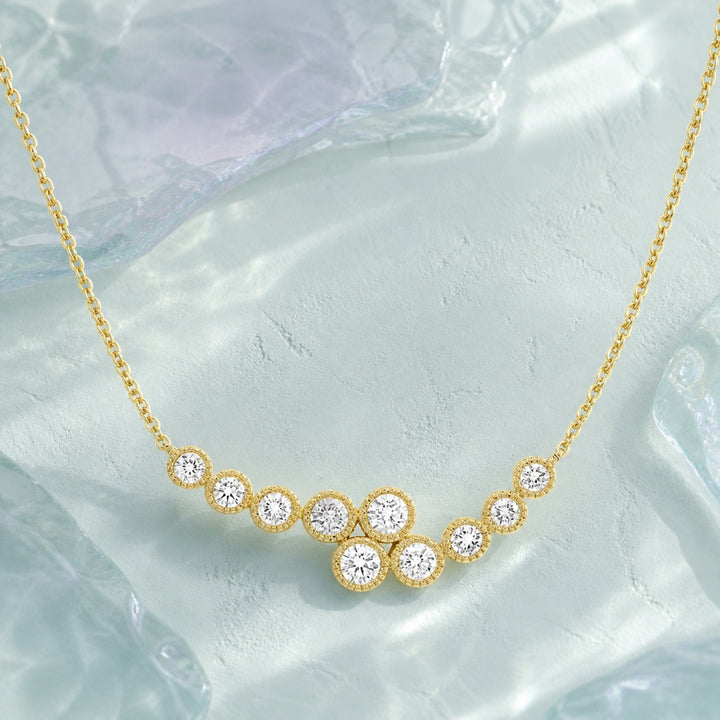 N1500 - 14K Gold Diamond Bar Necklace