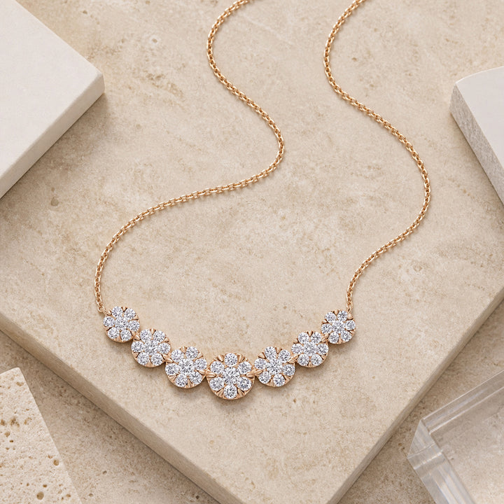 N1528 - 14K Gold Diamond Bar Necklace