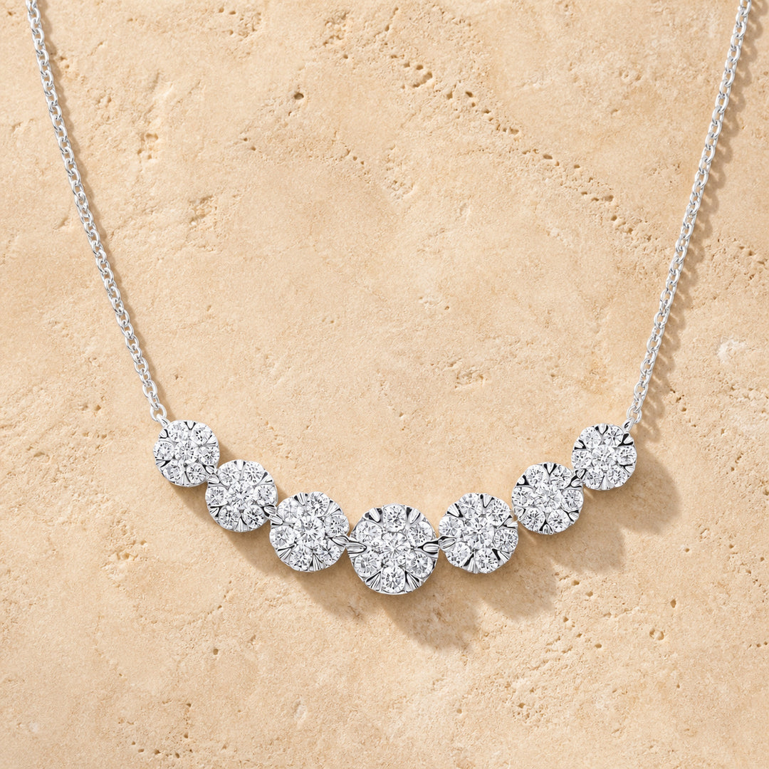 N1528 - 14K Gold Diamond Bar Necklace