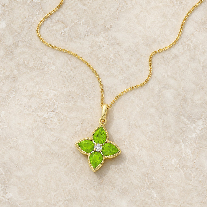 N1540 - 14K Gold Flower Pendant