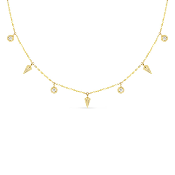 Madison L 14K Yellow Gold Diamond Cocktail Necklace - style N1563Y