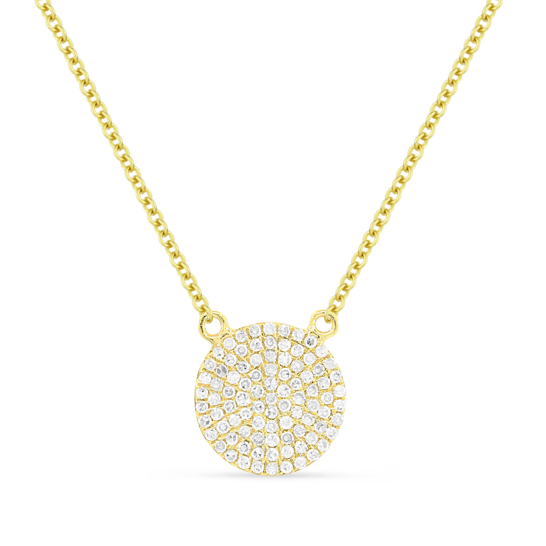 Beautiful Hand Crafted 14K Yellow Gold White Diamond Milano Collection Necklace