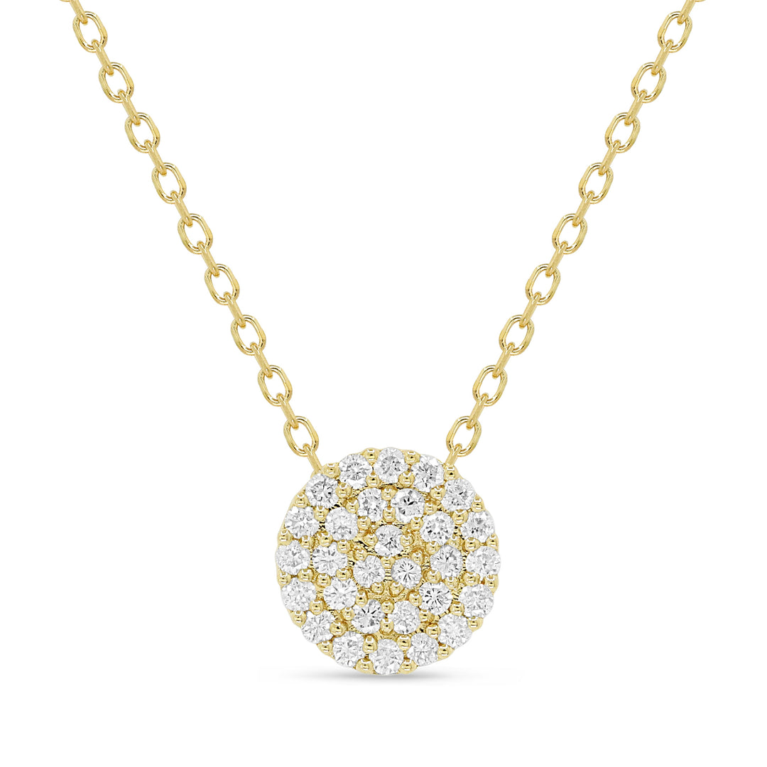 Beautiful Hand Crafted 14K Yellow Gold White Diamond Milano Collection Necklace