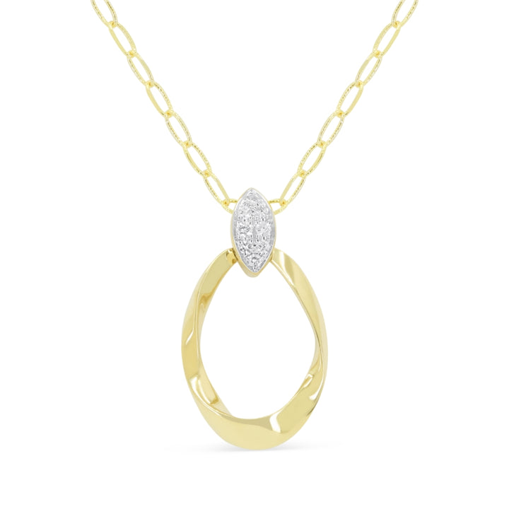 Madison L 14K Yellow Gold Diamond Pendant - style N1603Y