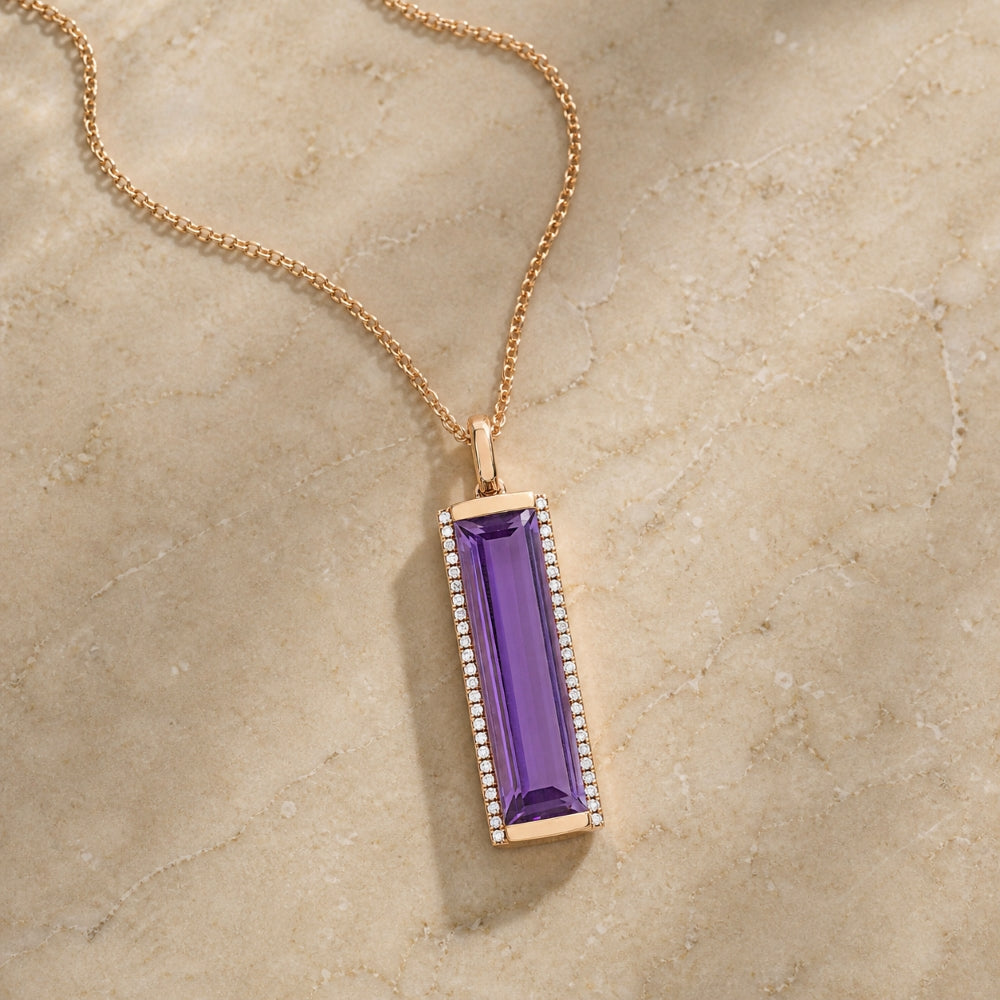 N1604 - 14K Gold Bar Pendant