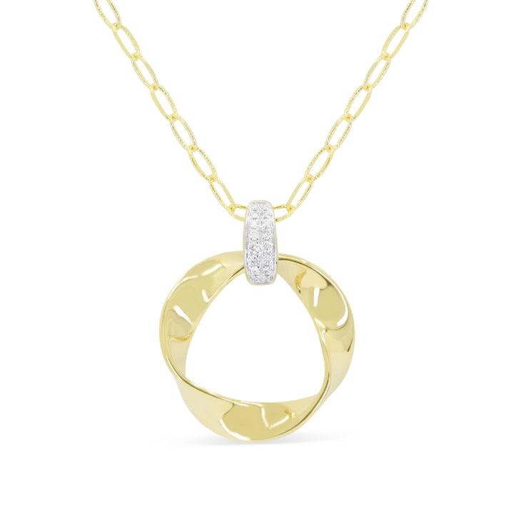 Madison L 14K Yellow Gold Diamond Pendant - style N1638Y