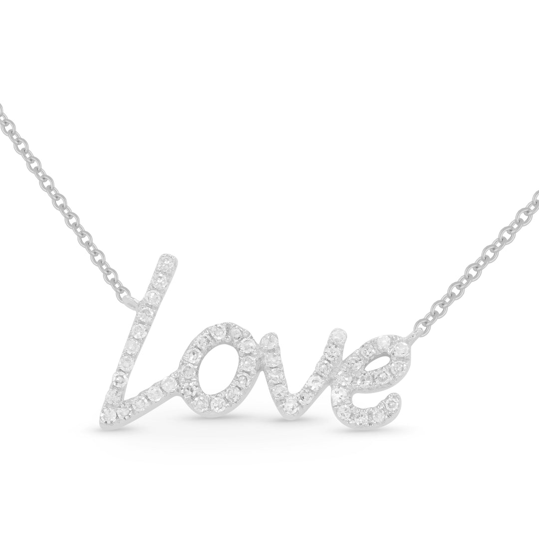 Beautiful Hand Crafted 14K White Gold White Diamond Milano Collection Necklace