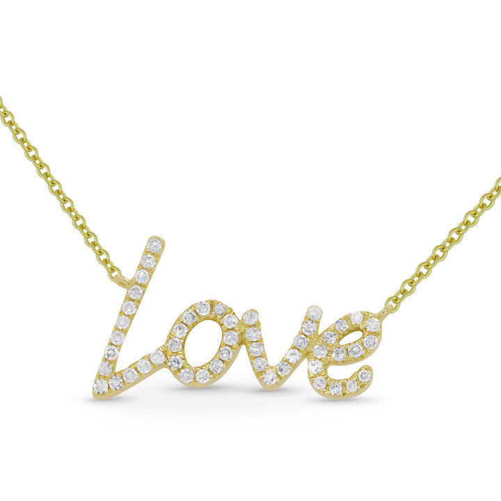 Beautiful Hand Crafted 14K Yellow Gold White Diamond Milano Collection Necklace