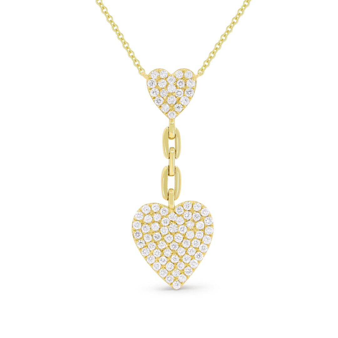 Beautiful Hand Crafted 14K Yellow Gold White Diamond Milano Collection Necklace