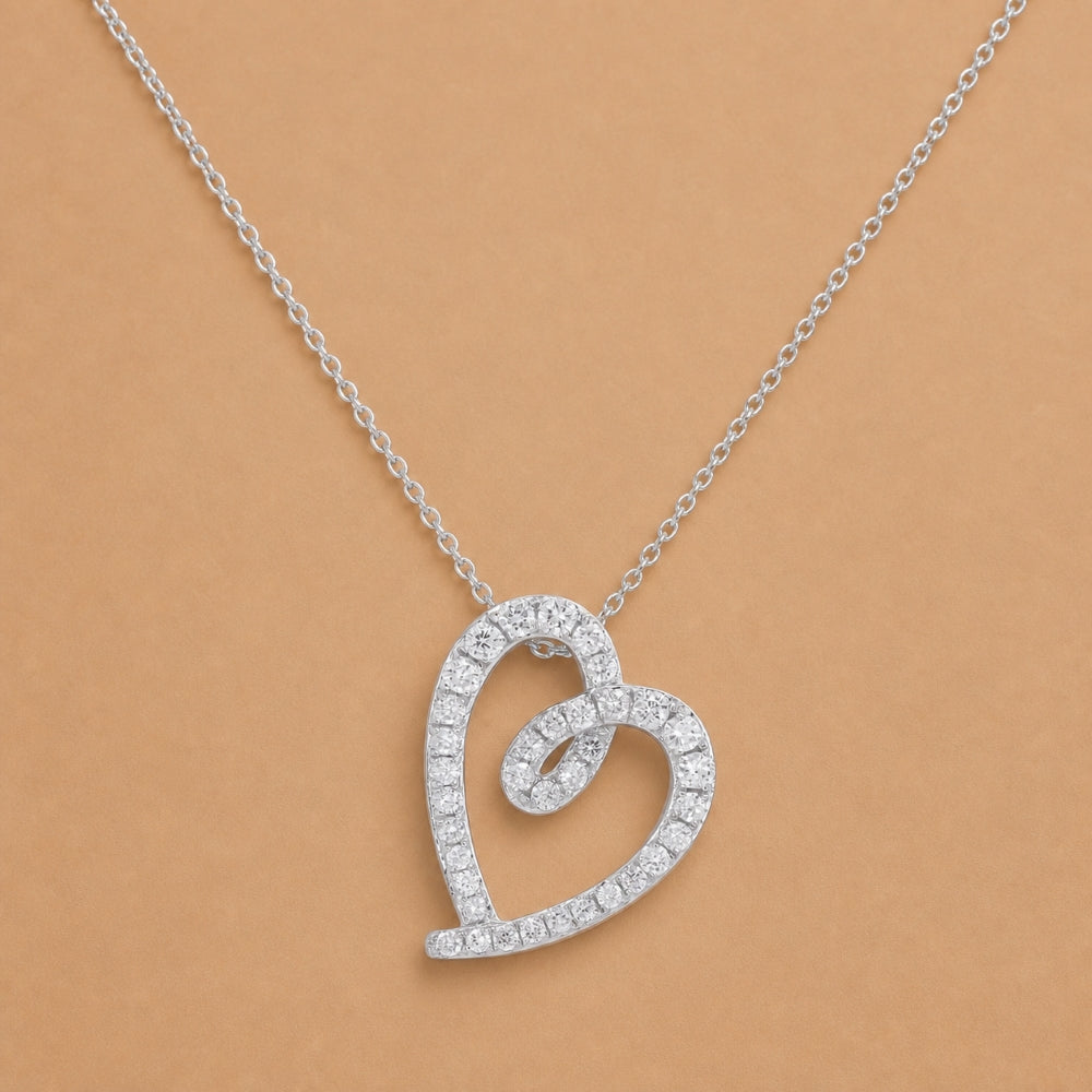 N1683 - 14K Gold Diamond Heart Pendant