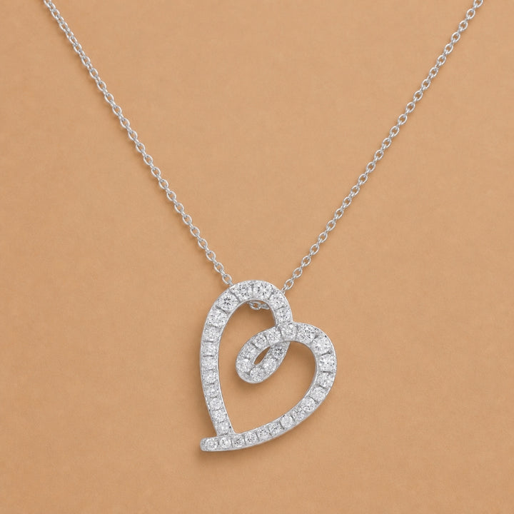 N1683 - 14K Gold Diamond Heart Pendant
