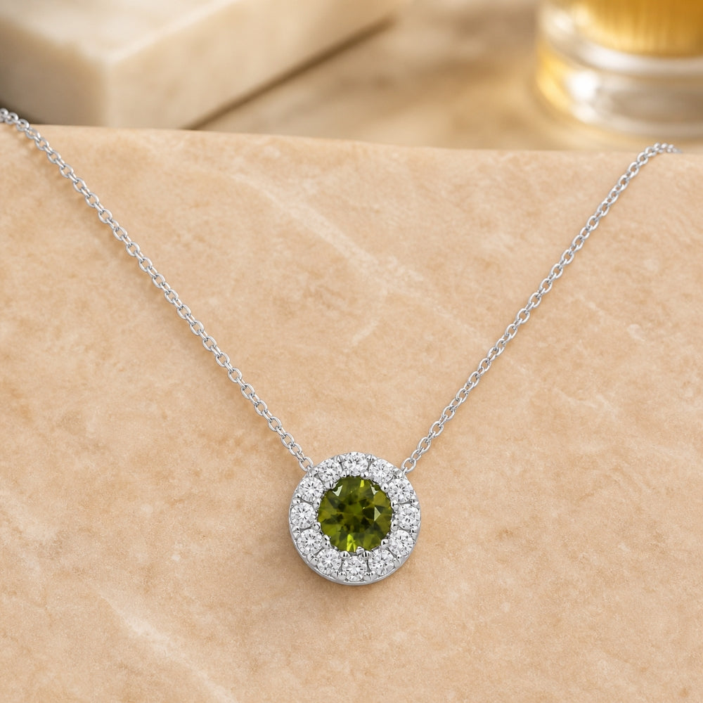 N1687 - 14K White Gold Round Pendant