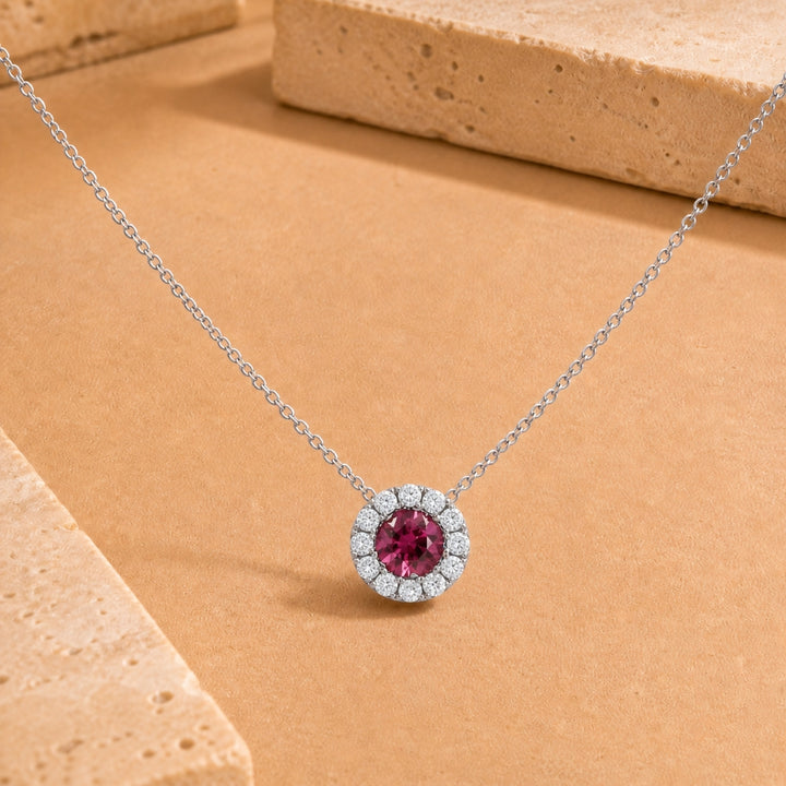 N1687 - 14K White Gold Round Pendant