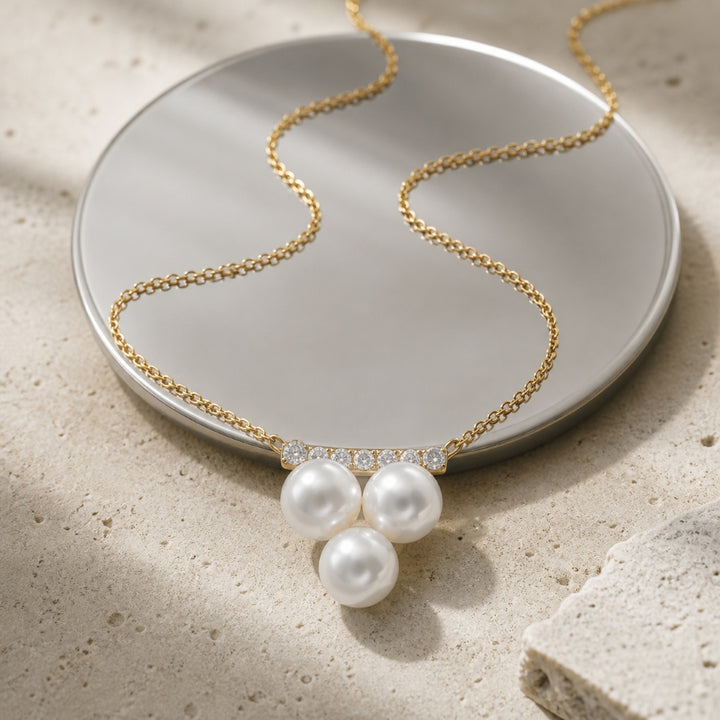 N1716 - 14K Gold Pearl Necklace