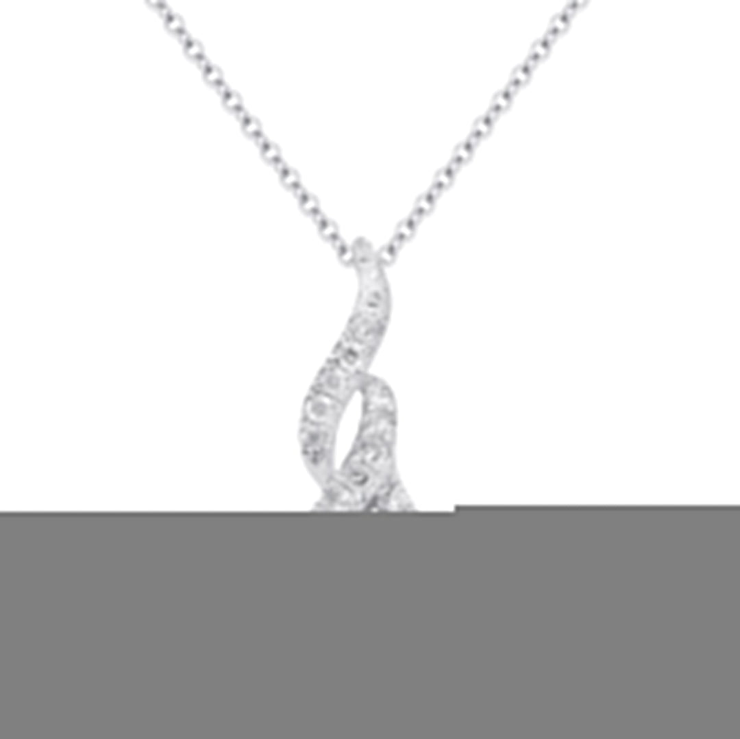 Beautiful Hand Crafted 14K White Gold 6MM Amethyst And Diamond Essentials Collection Pendant