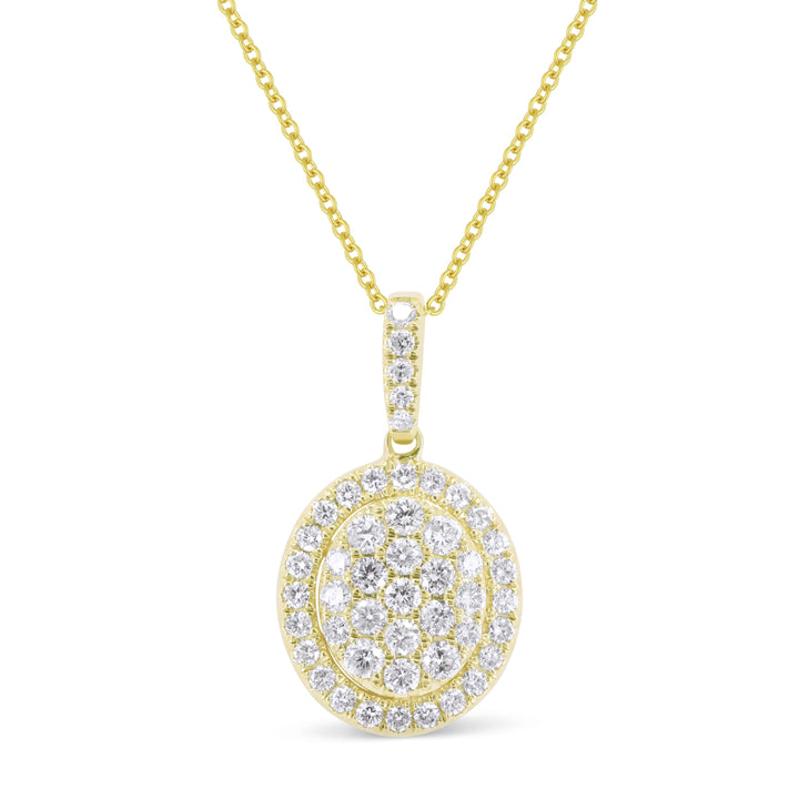 Beautiful Hand Crafted 14K Yellow Gold White Diamond Lumina Collection Pendant