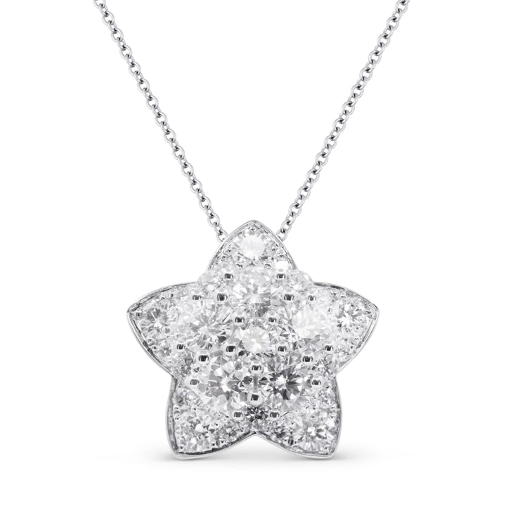 Madison L 14K White Gold Diamond Star Pendant - style N1780W