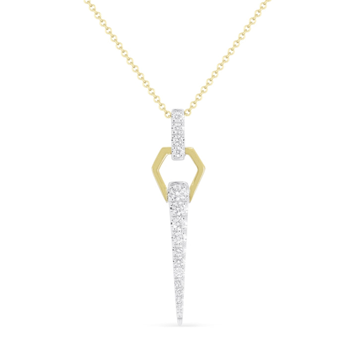 Madison L 14K Two Tone Gold Diamond Pendant - style N1787WY