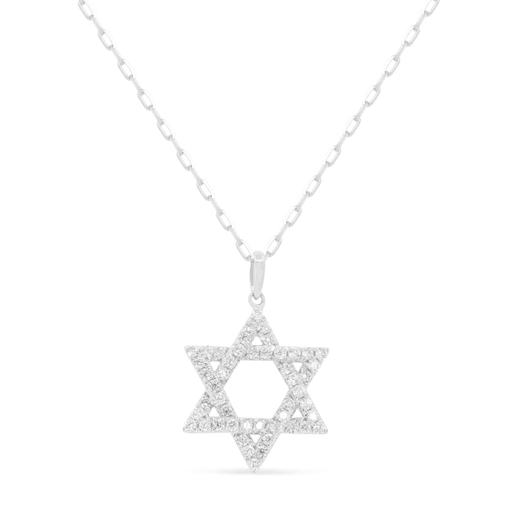 Beautiful Hand Crafted 14K White Gold White Diamond Milano Collection Pendant