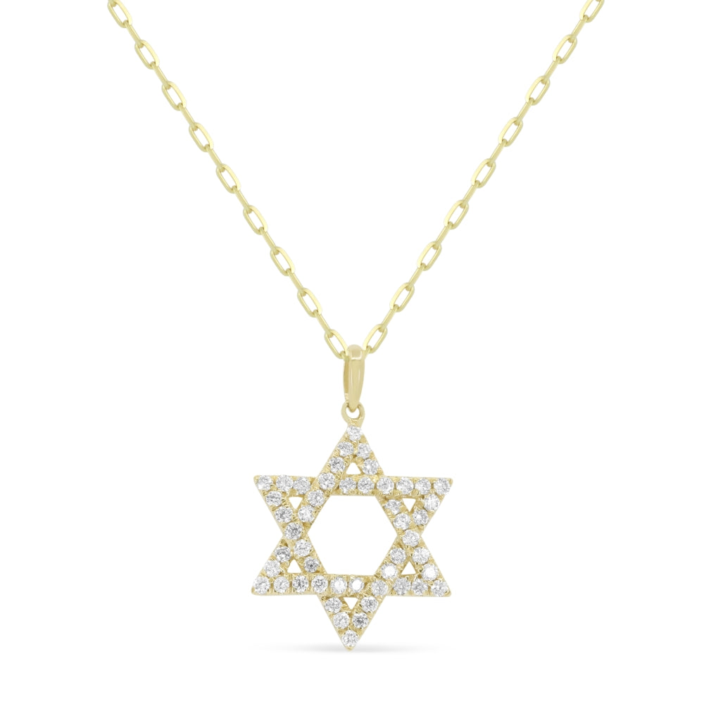Beautiful Hand Crafted 14K Yellow Gold White Diamond Milano Collection Pendant