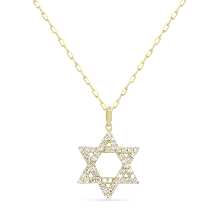 Beautiful Hand Crafted 14K Yellow Gold White Diamond Milano Collection Pendant