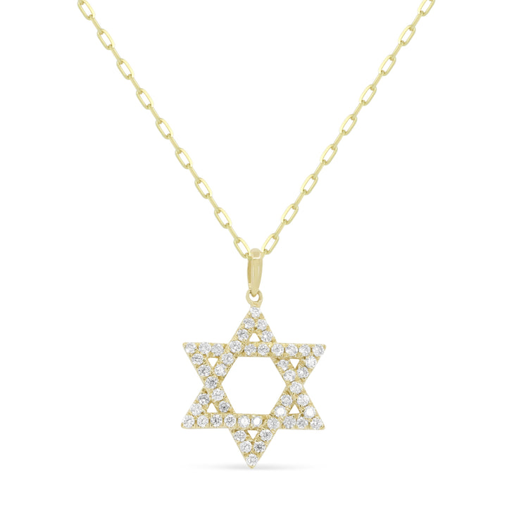 Beautiful Hand Crafted 14K Yellow Gold White Diamond Milano Collection Pendant