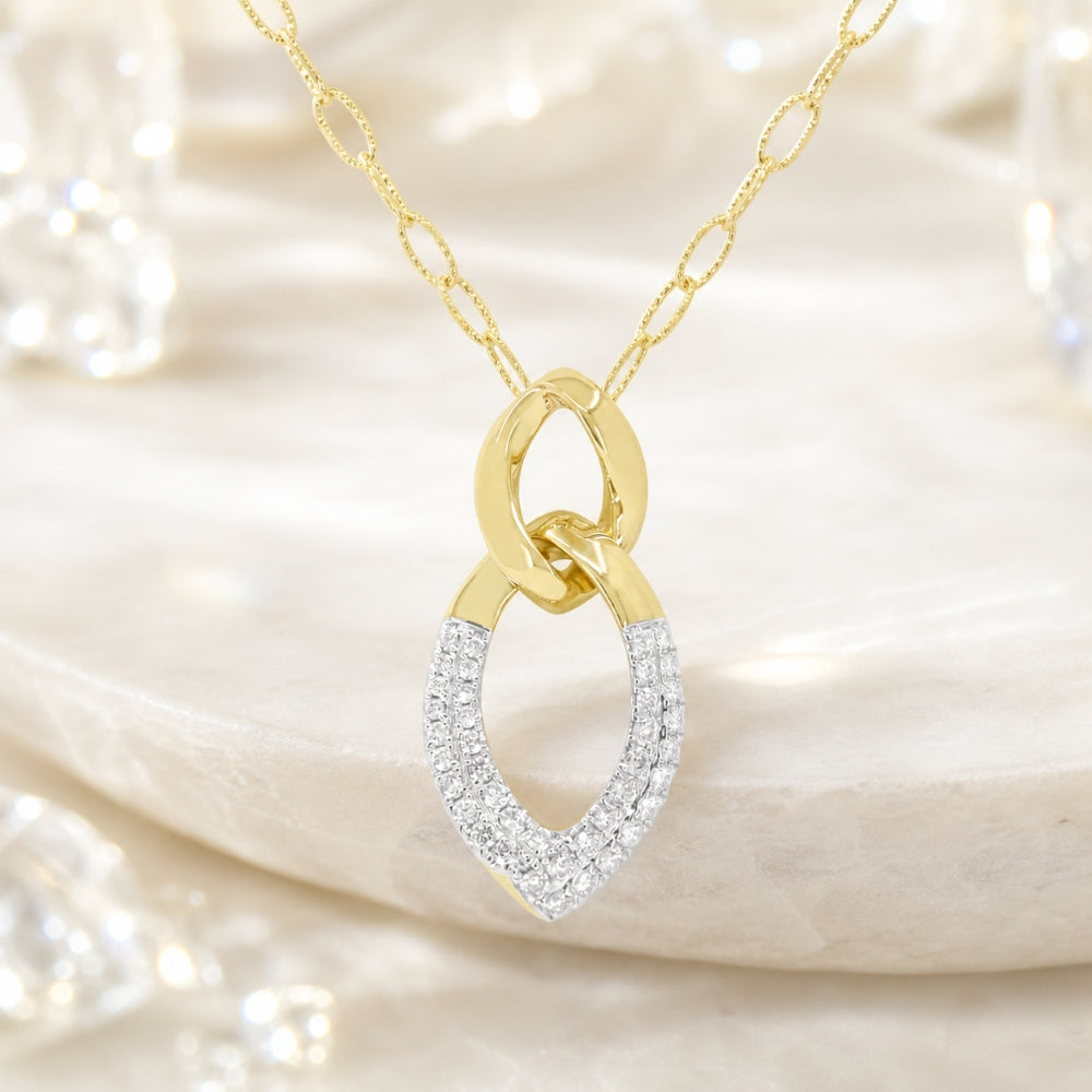 N1801 - 14K Yellow Gold Diamond Pendant