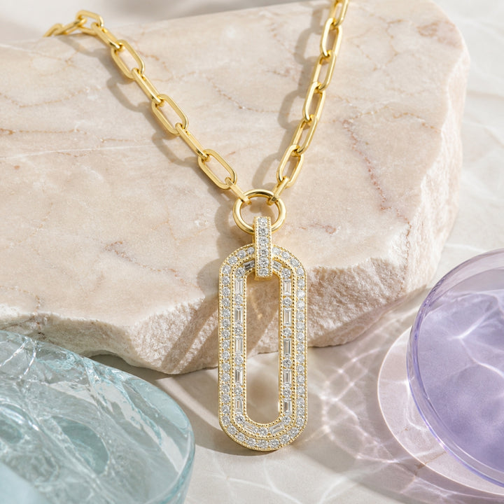 N1835 - 14K Gold Diamond Necklace